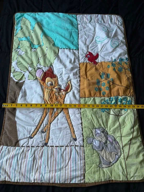 Vintage Bambi Nursery Quilt Blanket - Picture 6 of 7